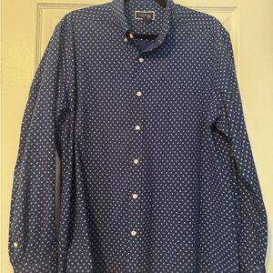 Club Room Men’s Blue Patterned Dress Shirt